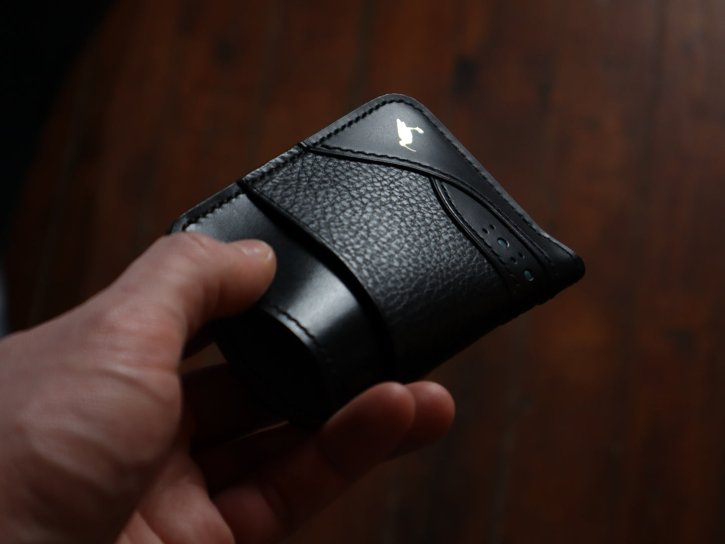 Curlew Cardholder - Black & Blue