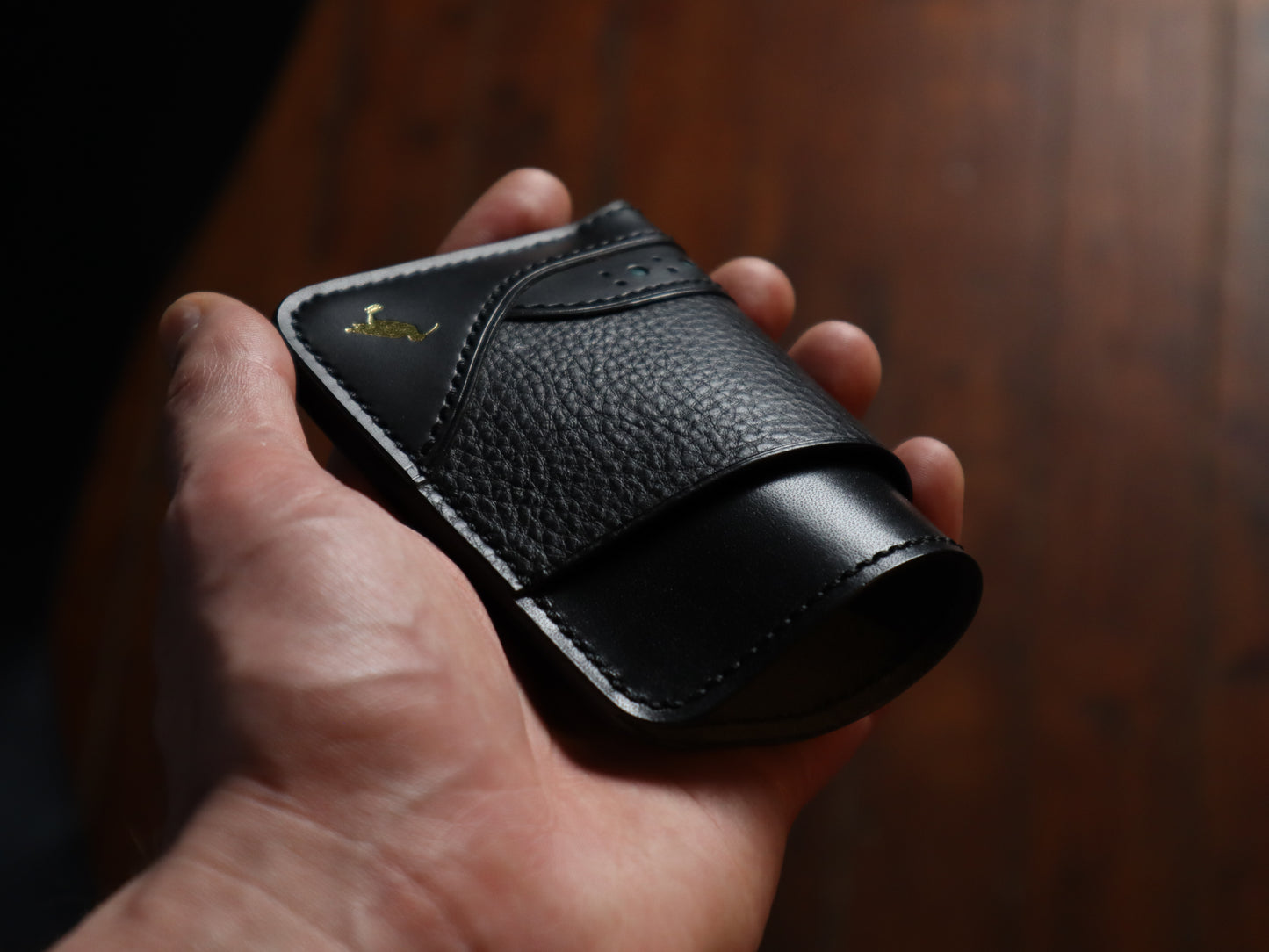 Curlew Cardholder - Black & Blue
