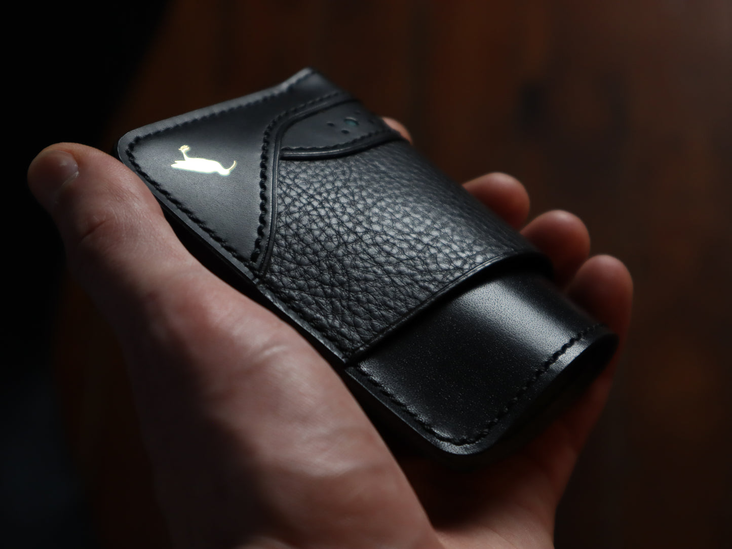 Curlew Cardholder - Black & Blue