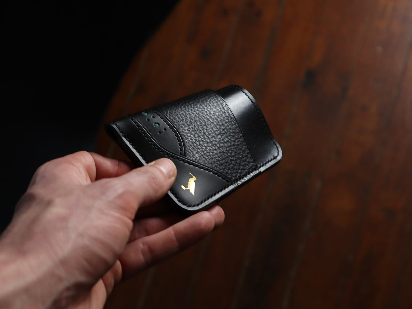 Curlew Cardholder - Black & Blue