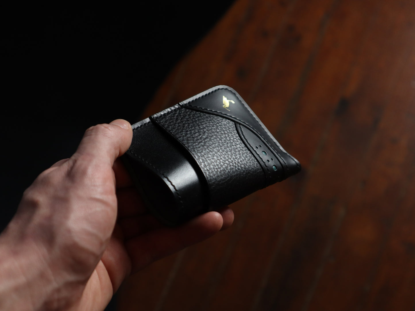 Curlew Cardholder - Black & Blue
