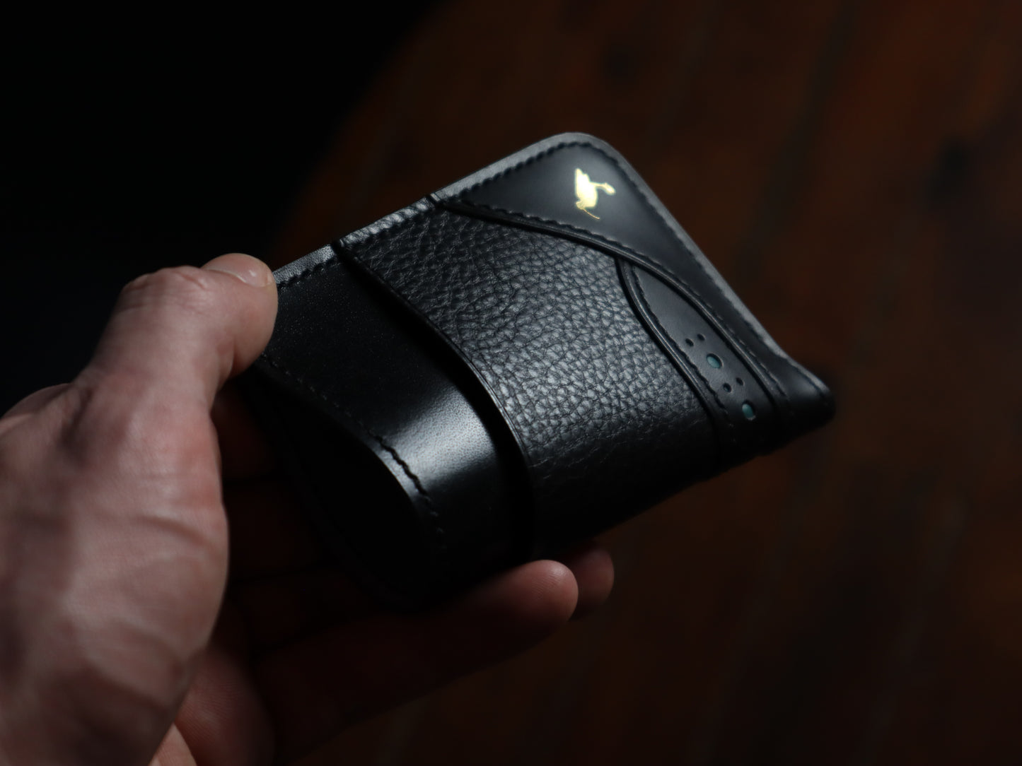 Curlew Cardholder - Black & Blue