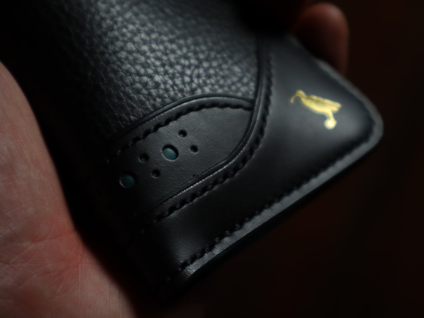 Curlew Cardholder - Black & Blue