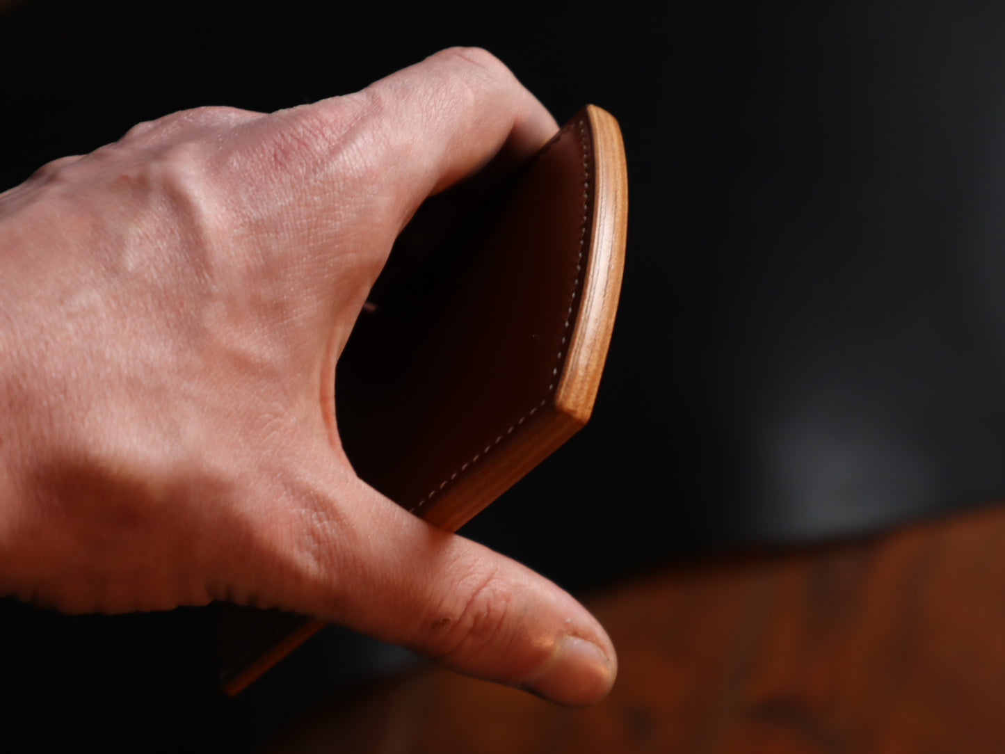 Cardholder, Tan Lamport