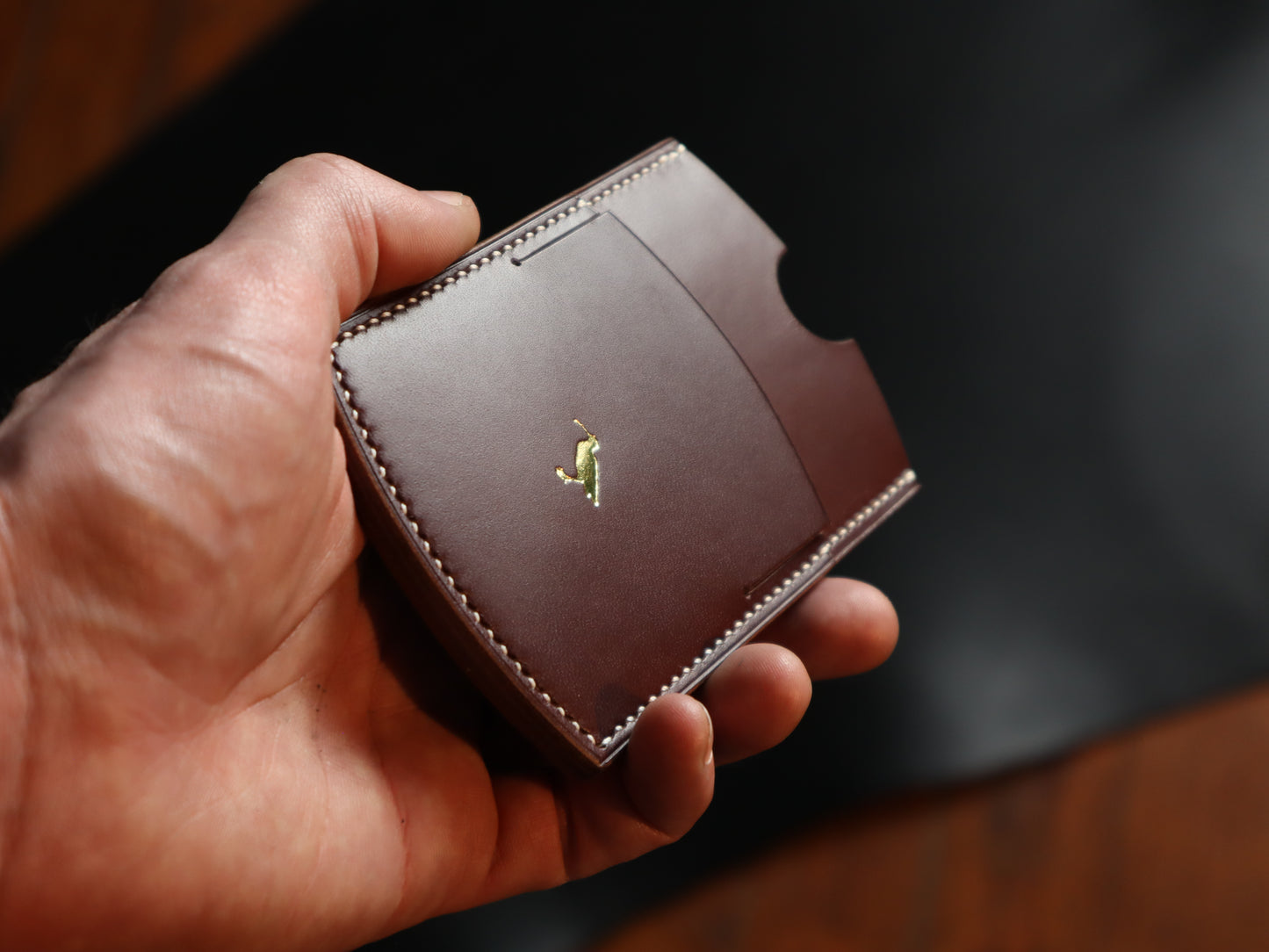 Cardholder, Burgundy Lamport