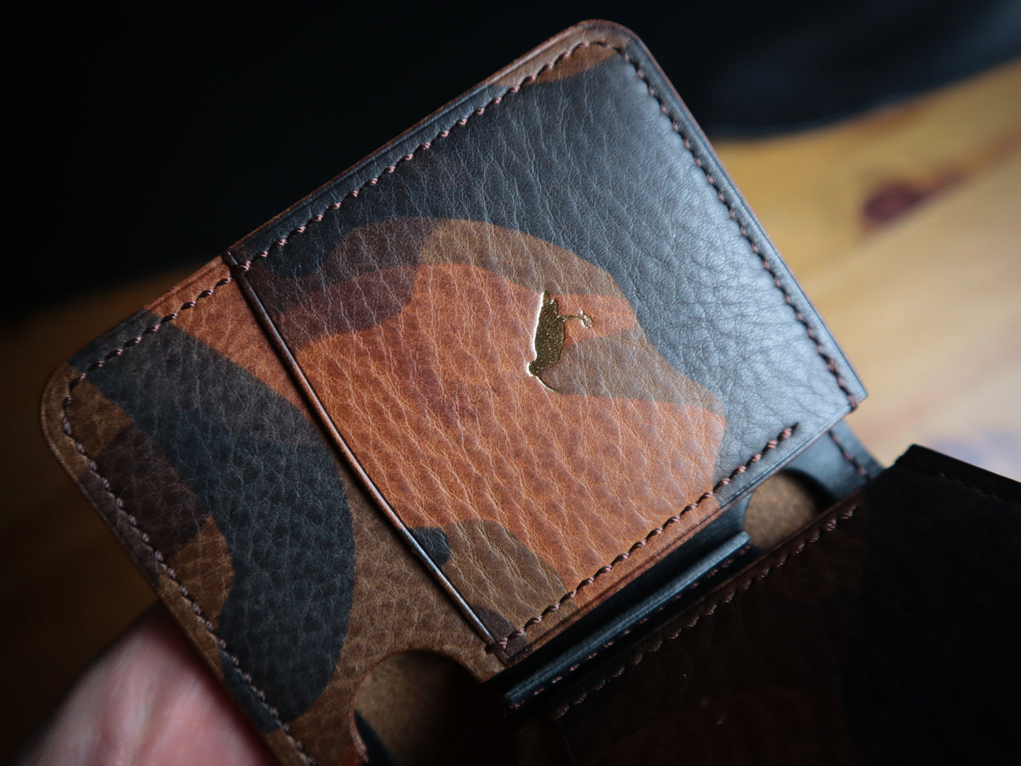 Japanese Bifold - Copper Camoflage Veg-Tan