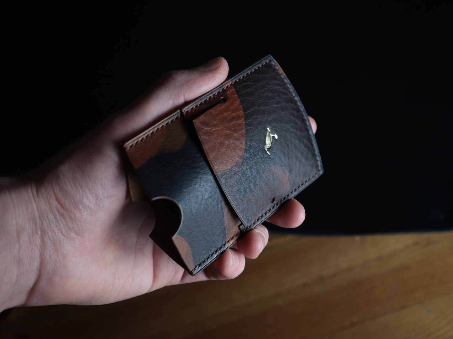 Cardholder, Copper Camoflage Veg-Tan