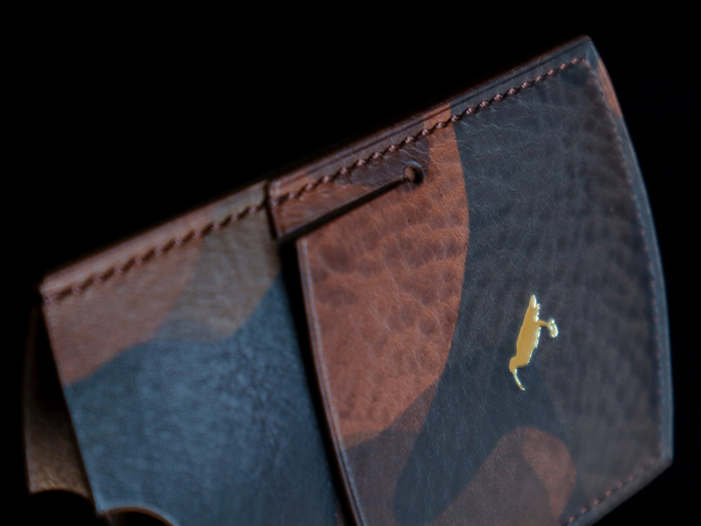 Cardholder, Copper Camoflage Veg-Tan