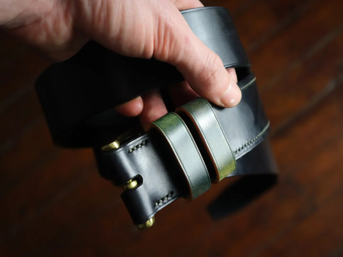 Northern Belt - Marbled Horween Shell, Black