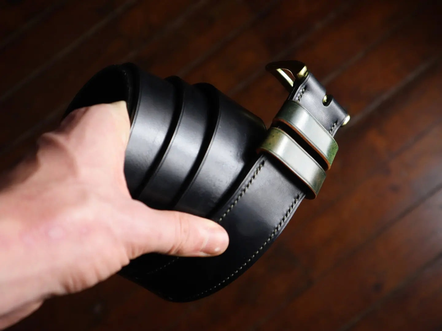 Northern Belt - Marbled Horween Shell, Black