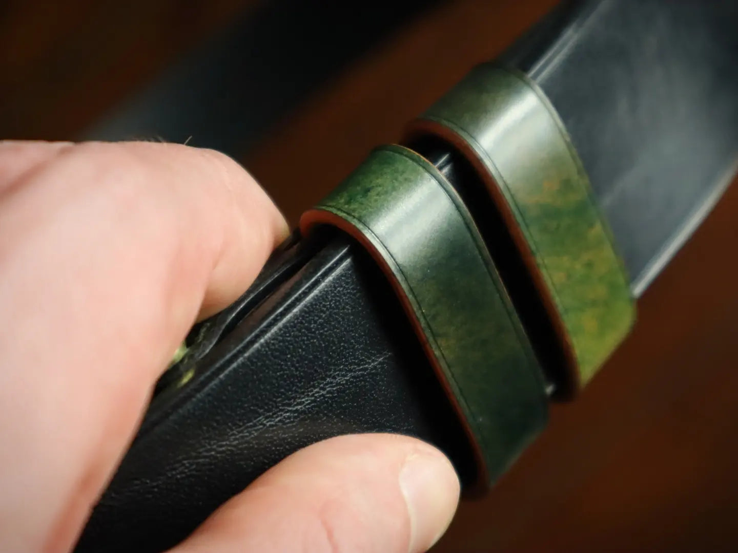 Northern Belt - Marbled Horween Shell, Black