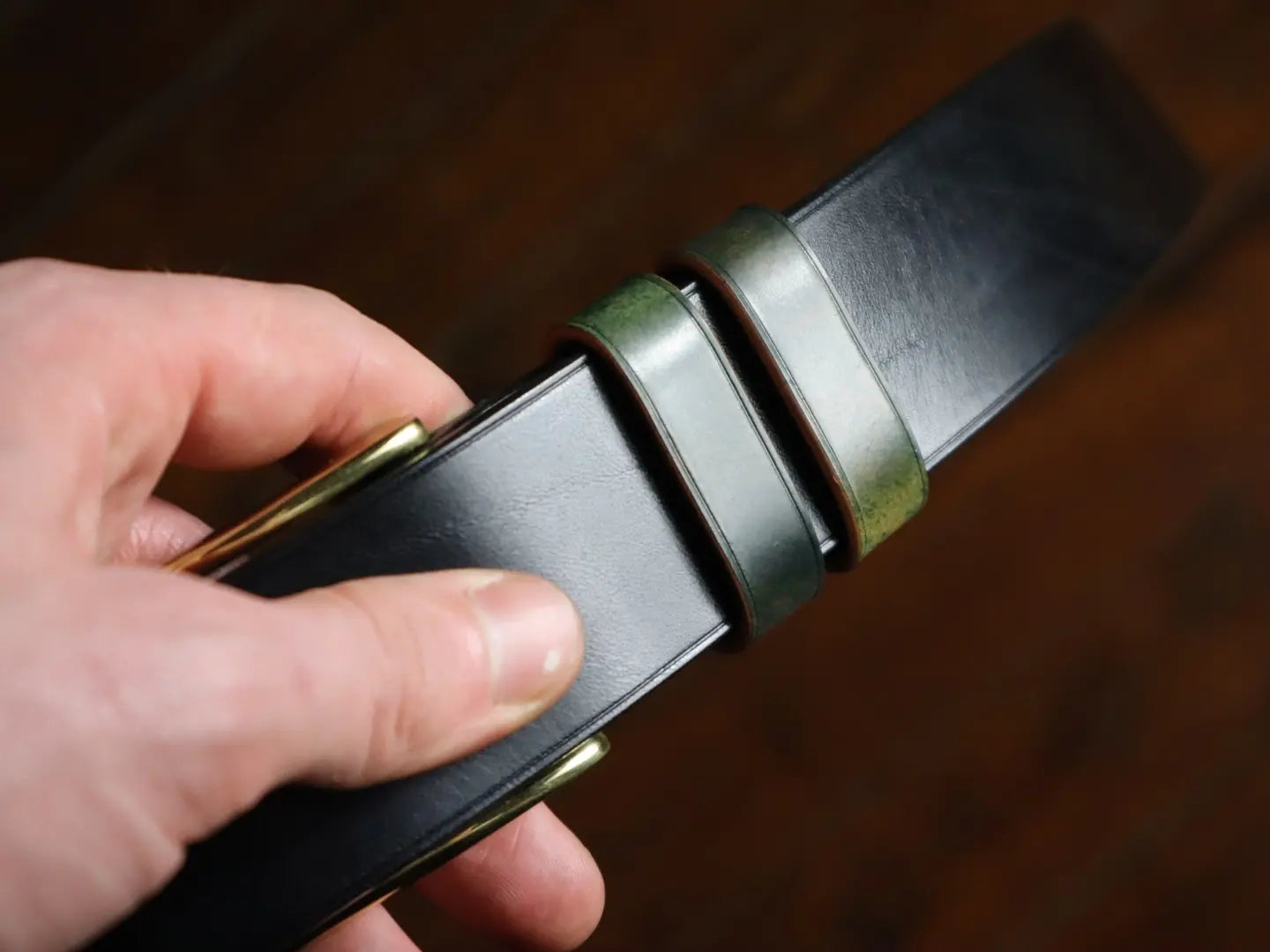 Northern Belt - Marbled Horween Shell, Black