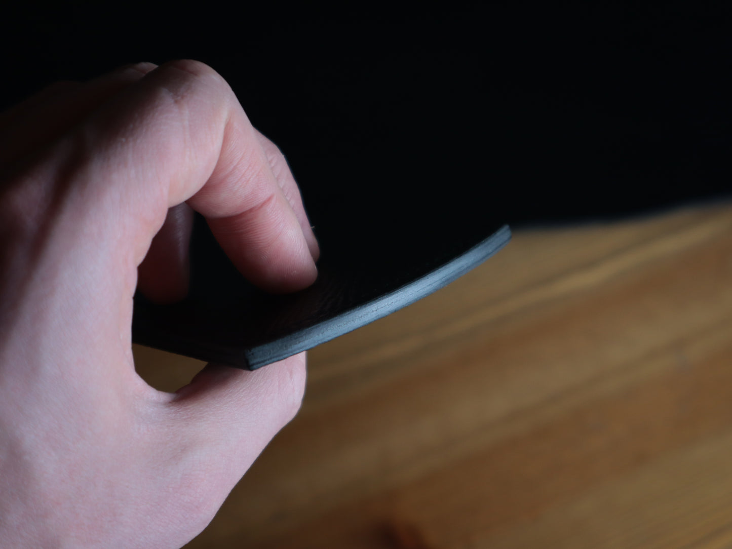 Cardholder, Black Hatch Grain
