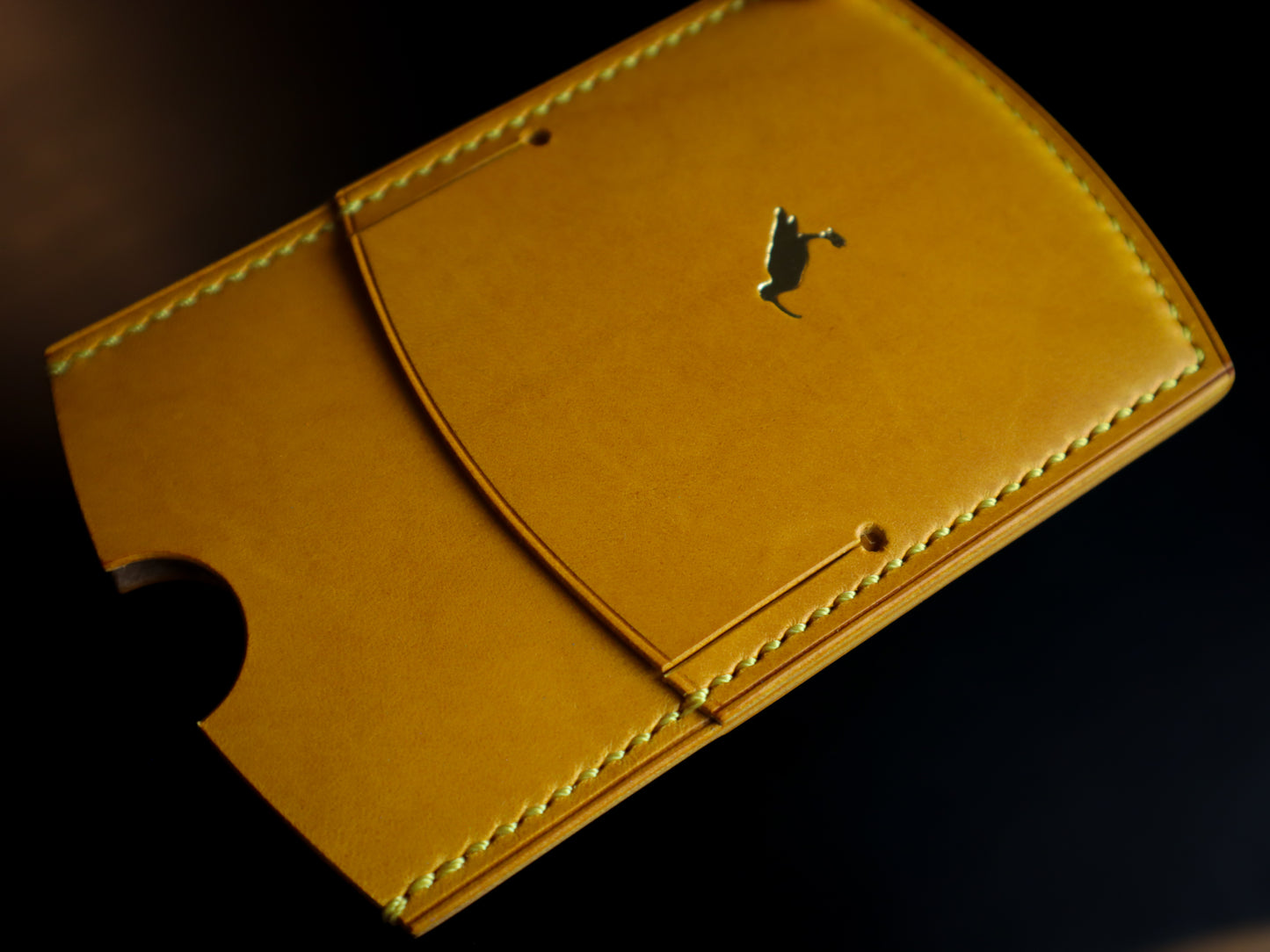 Cardholder, Yellow Veg-Tan