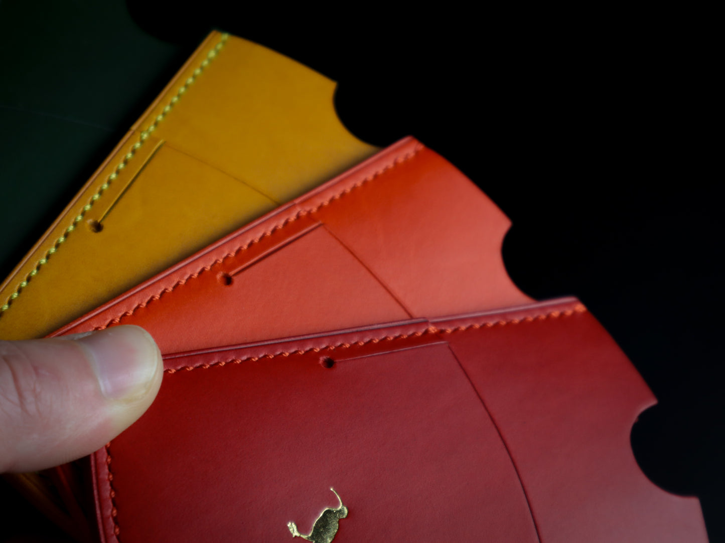 Cardholder, Yellow Veg-Tan