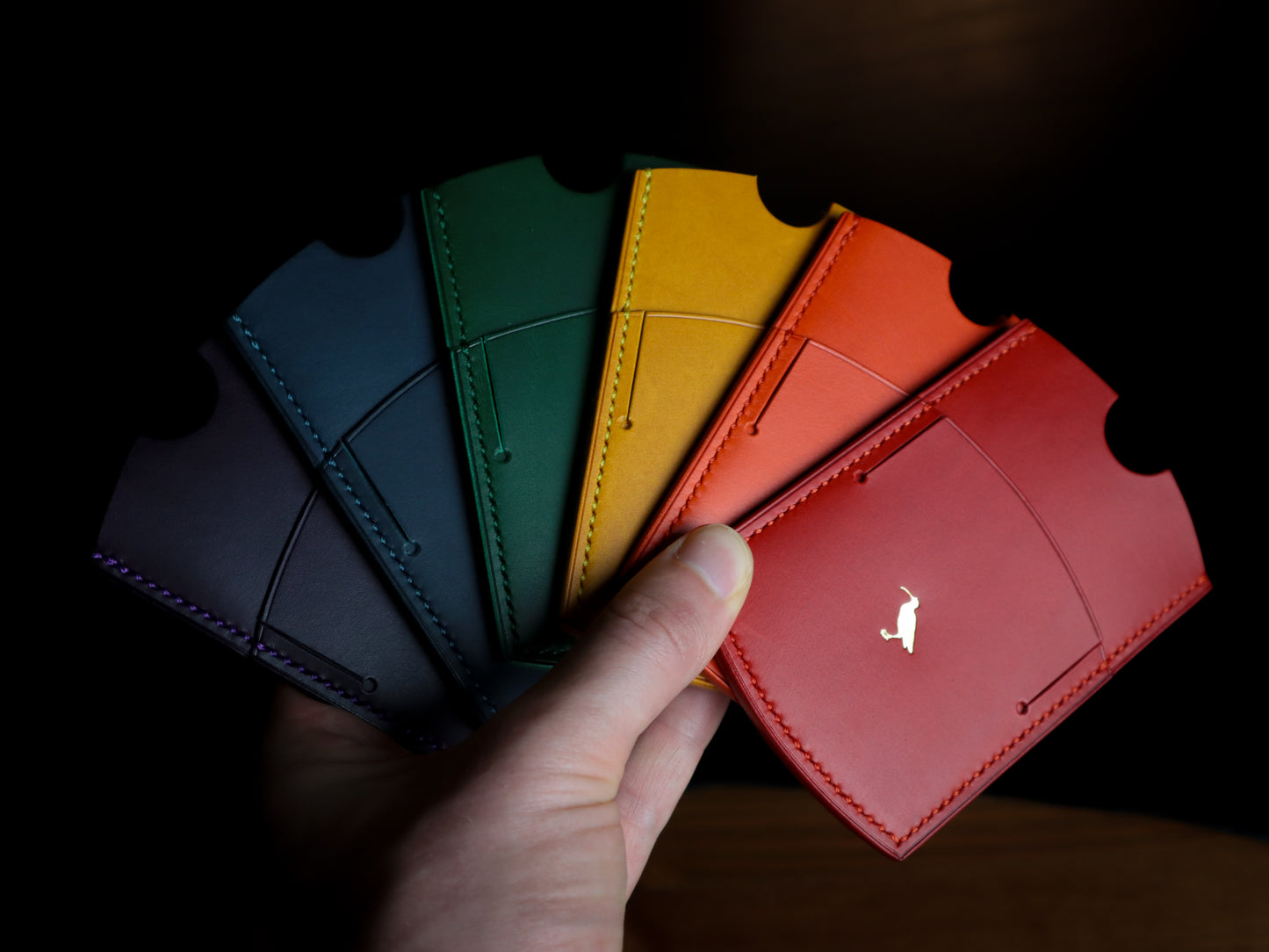 Cardholder, Yellow Veg-Tan