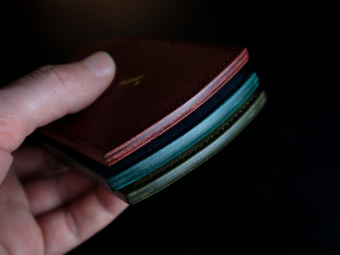 Cardholder, Blue Veg-Tan