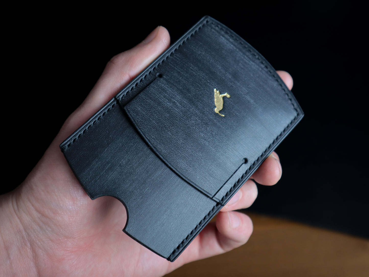Cardholder, Black Veg-Tan