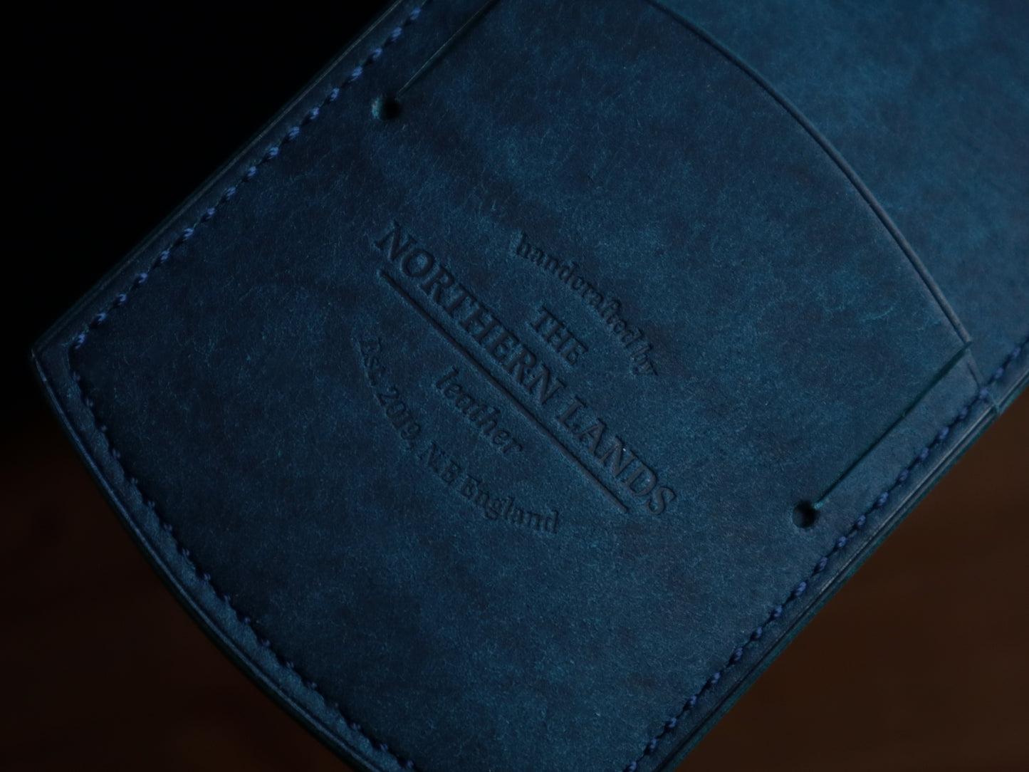 Cardholder, Navy Pueblo Veg-Tan
