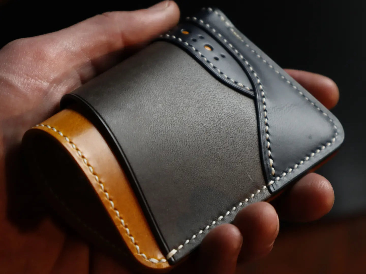 Curlew Cardholder - Yellow, Grey & Navy