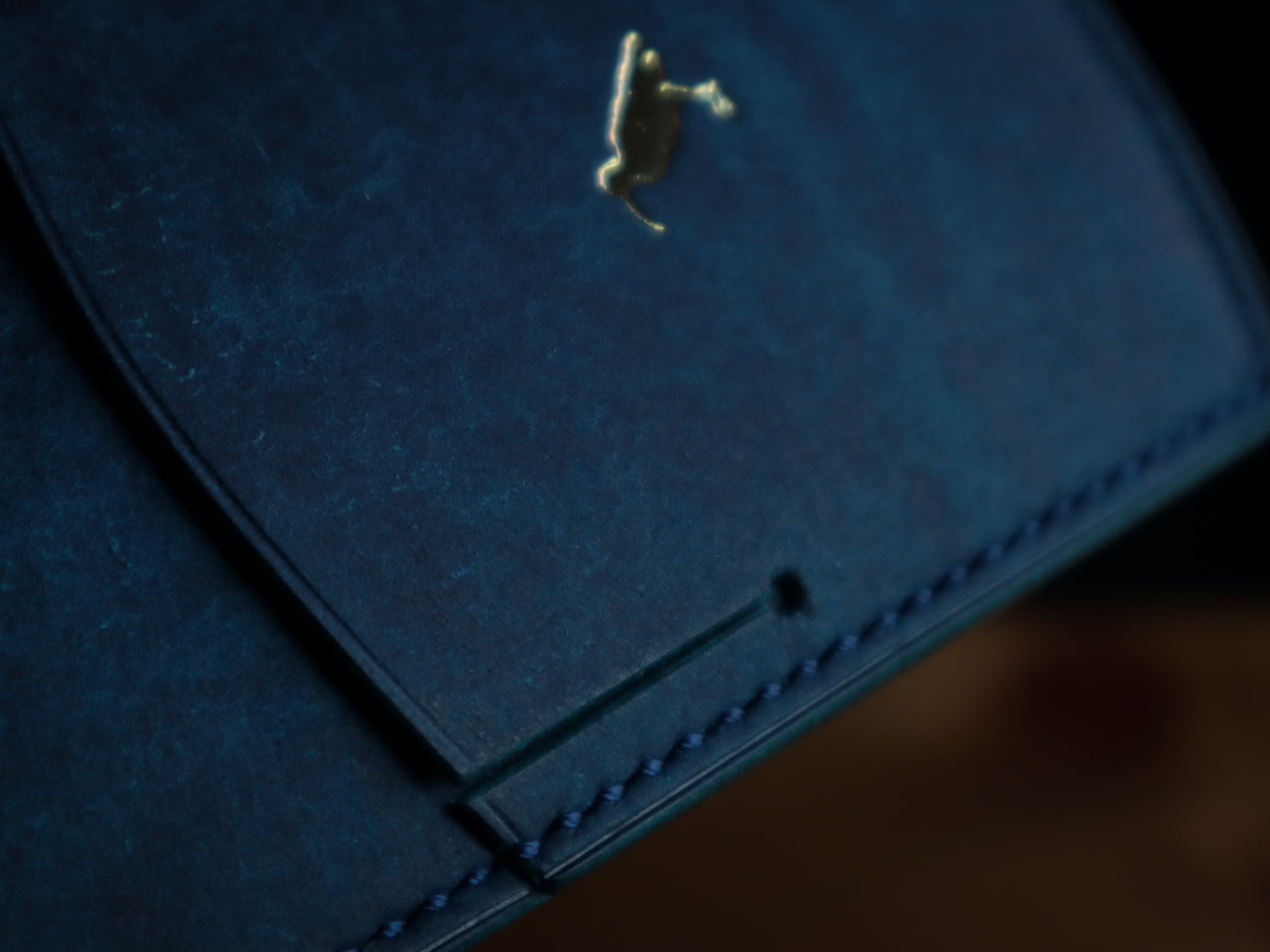 Cardholder, Navy Pueblo Veg-Tan