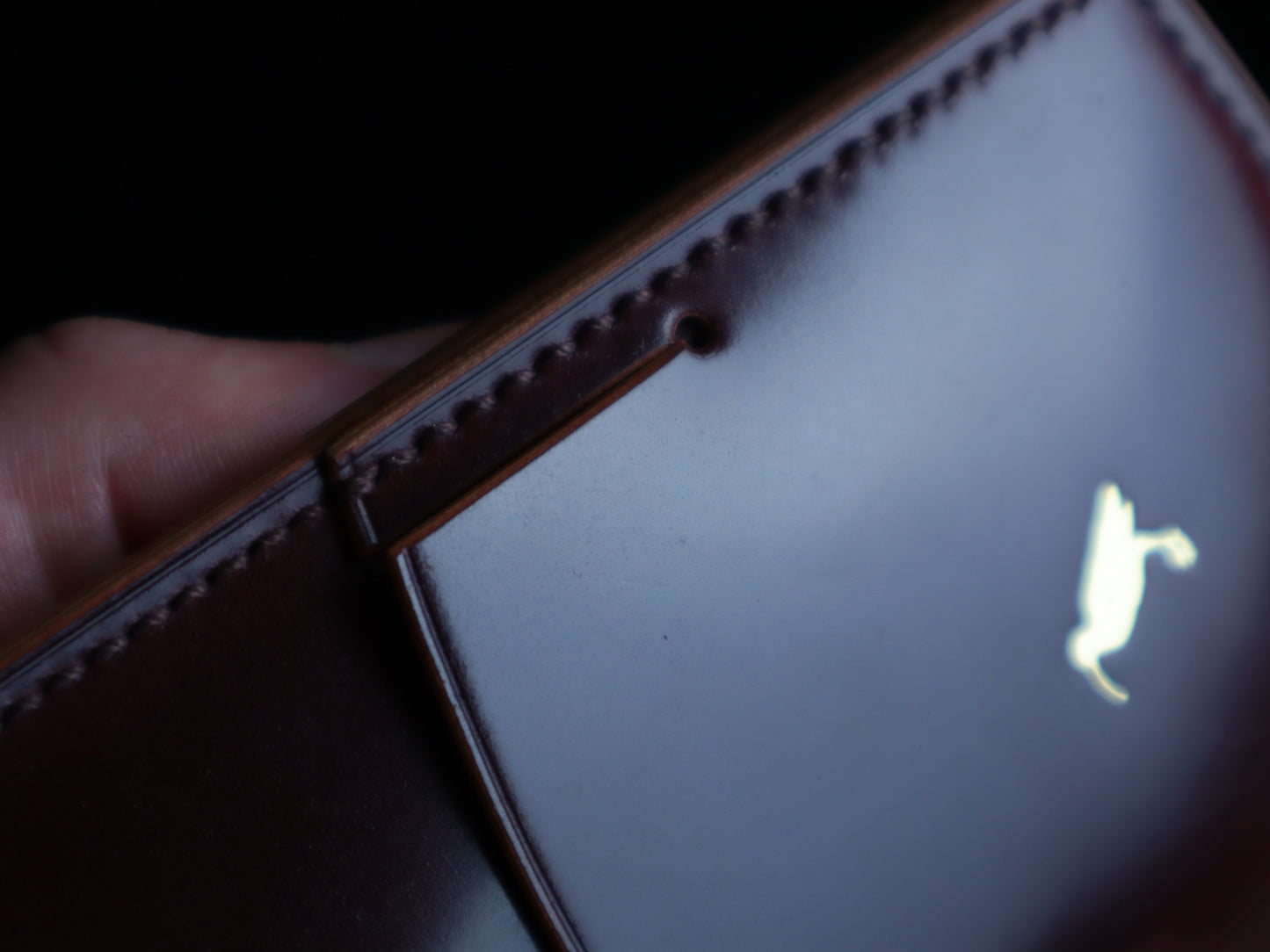 Cardholder, Rocado Shell Cordovan Burgundy