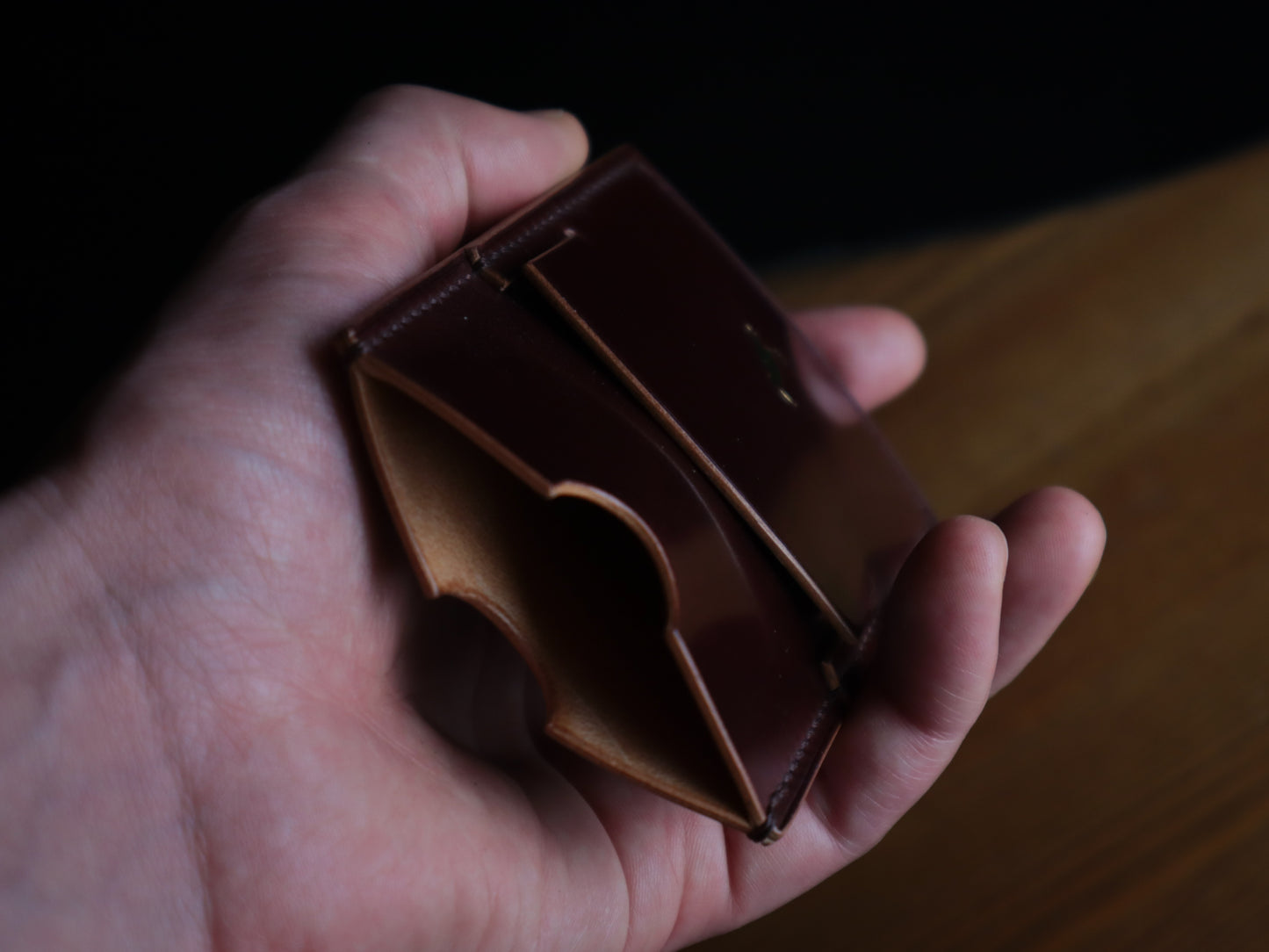 Cardholder, Rocado Shell Cordovan Burgundy