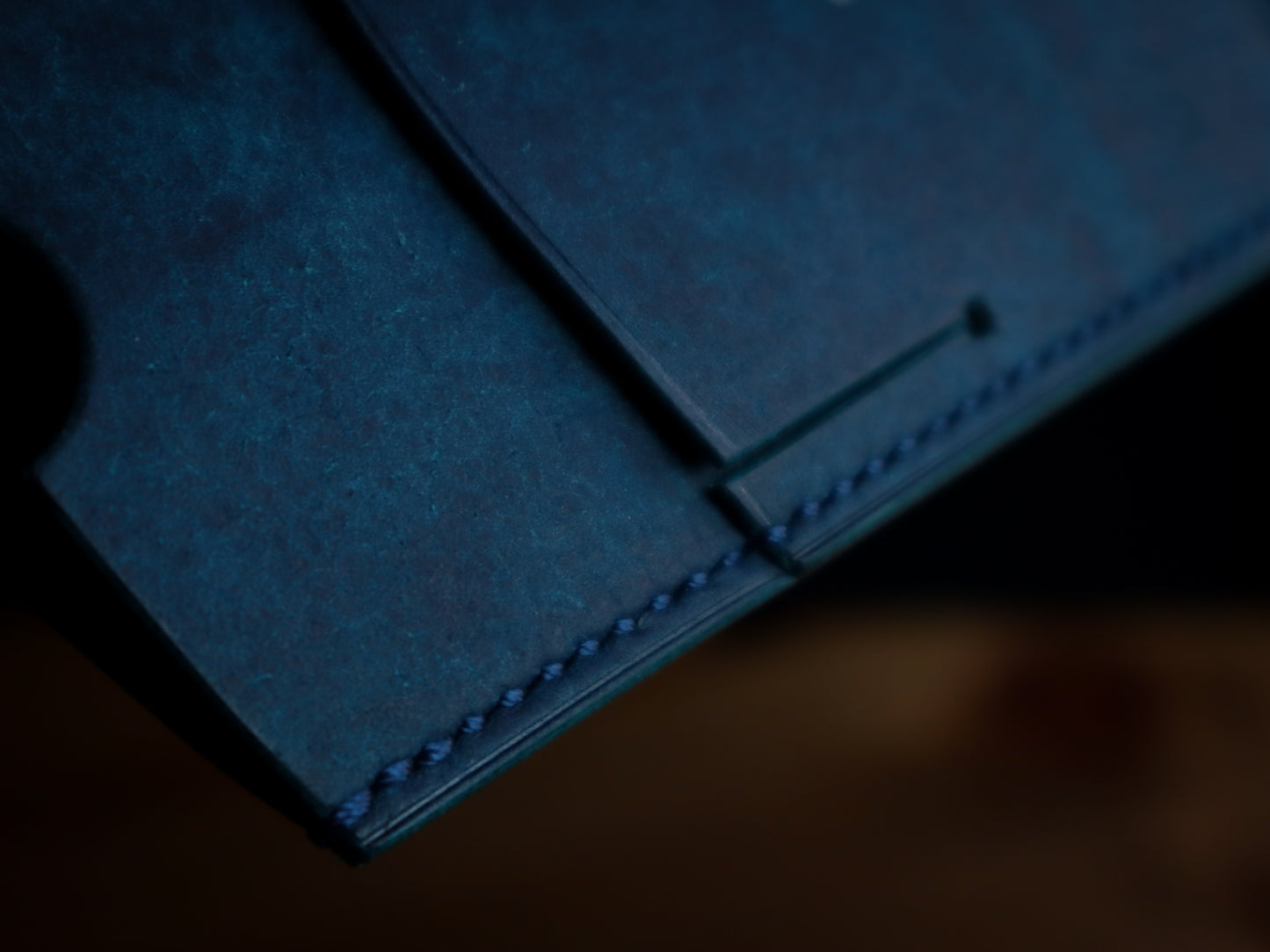 Cardholder, Navy Pueblo Veg-Tan