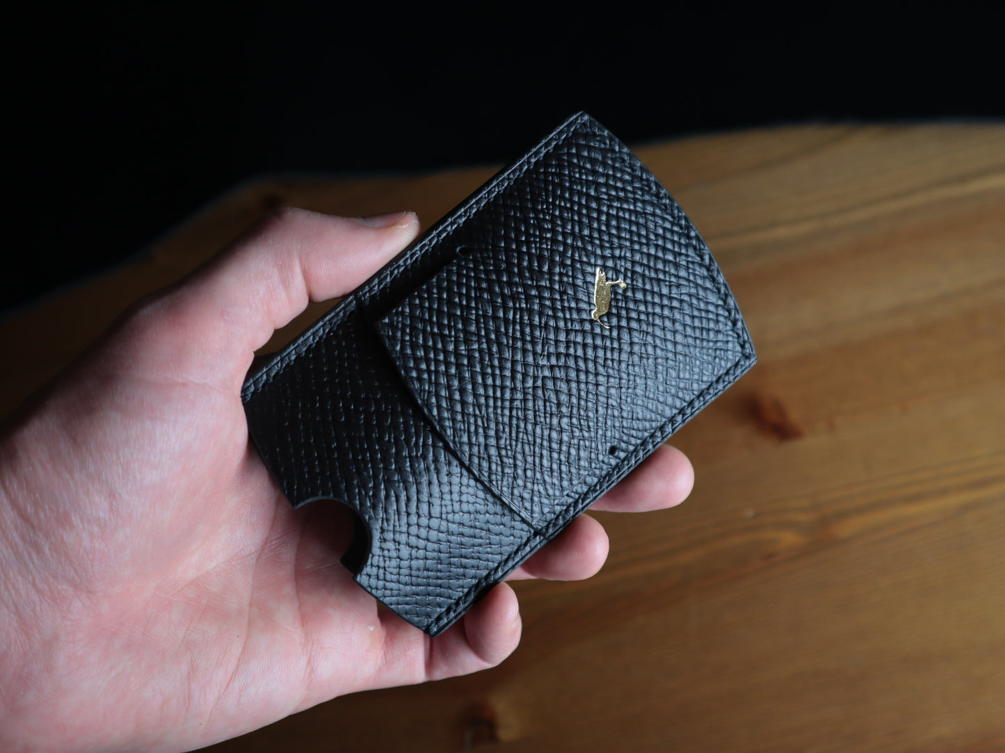 Cardholder, Black Hatch Grain