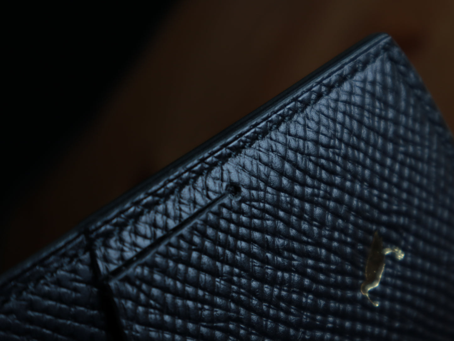 Cardholder, Black Hatch Grain