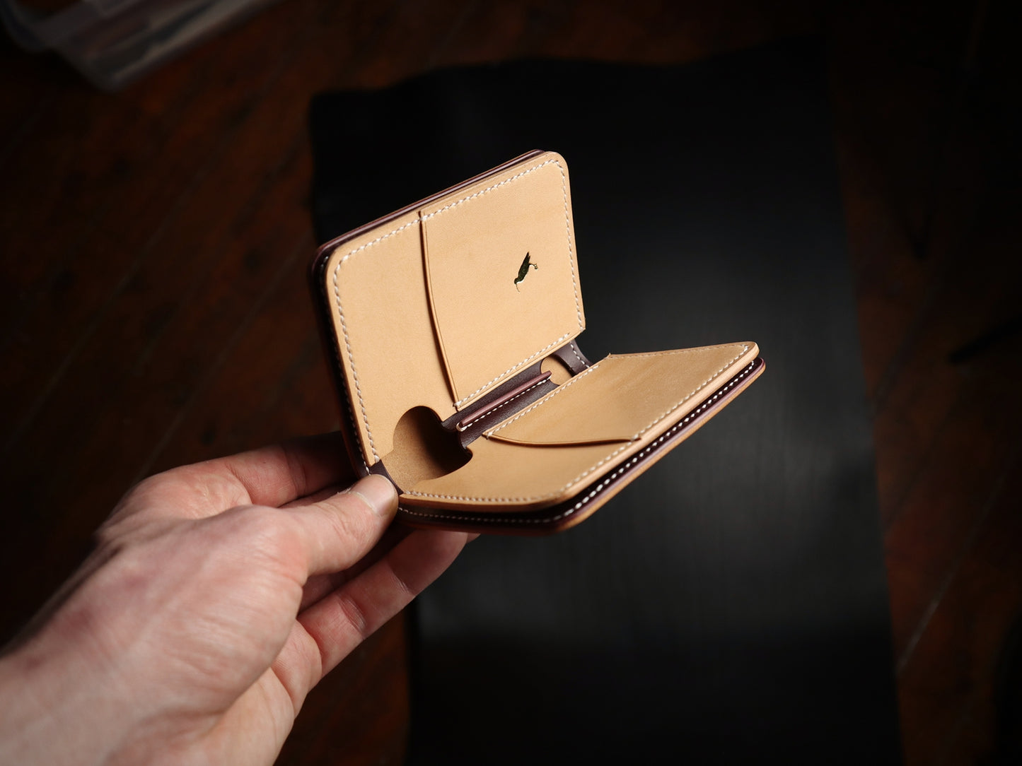 Japanese Bifold - Burgundy Shell Cordovan & Natural Italian Veg-Tan