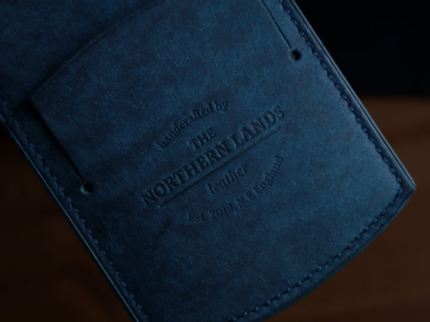 Cardholder, Navy Pueblo Veg-Tan