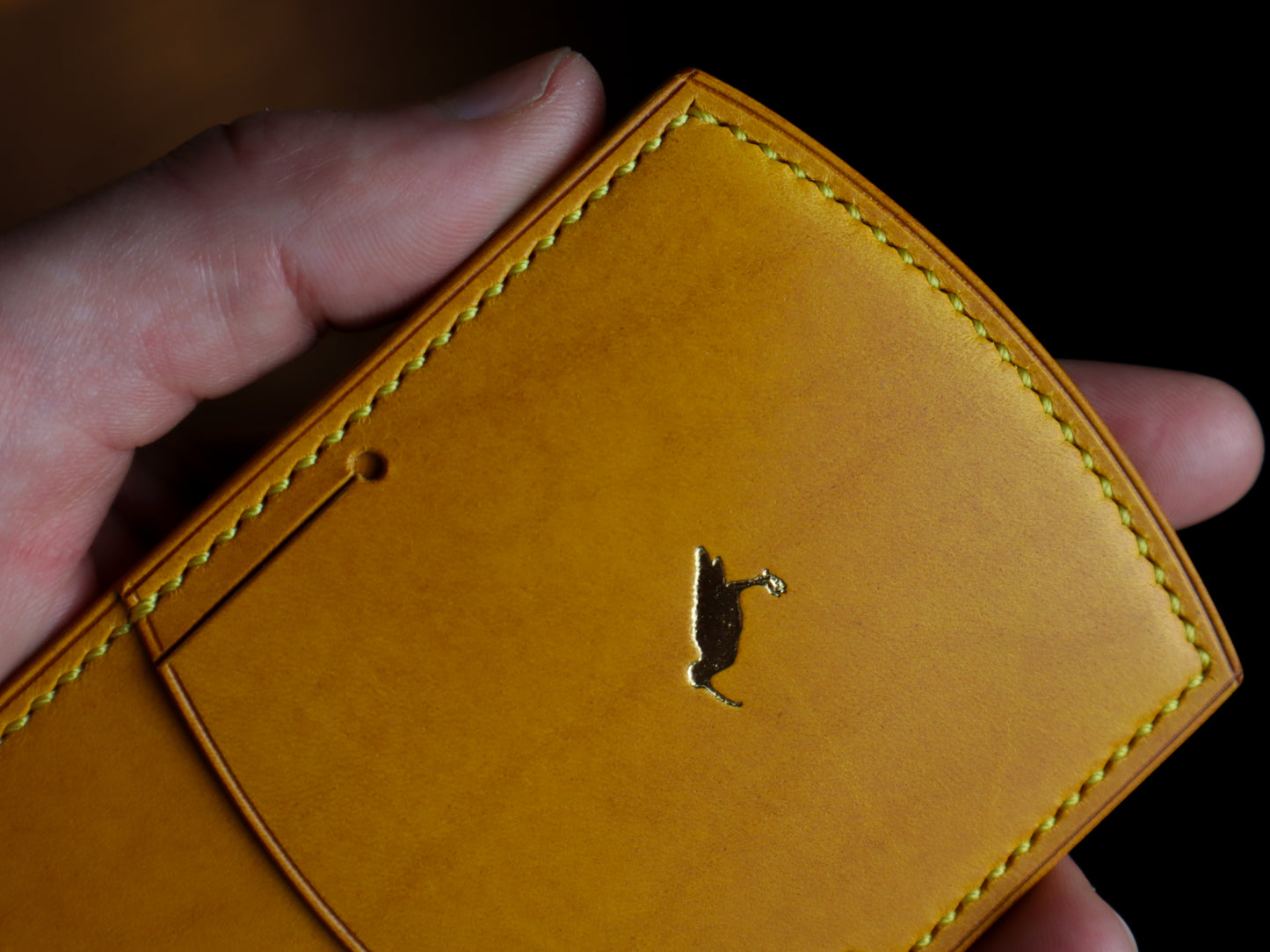 Cardholder, Yellow Veg-Tan