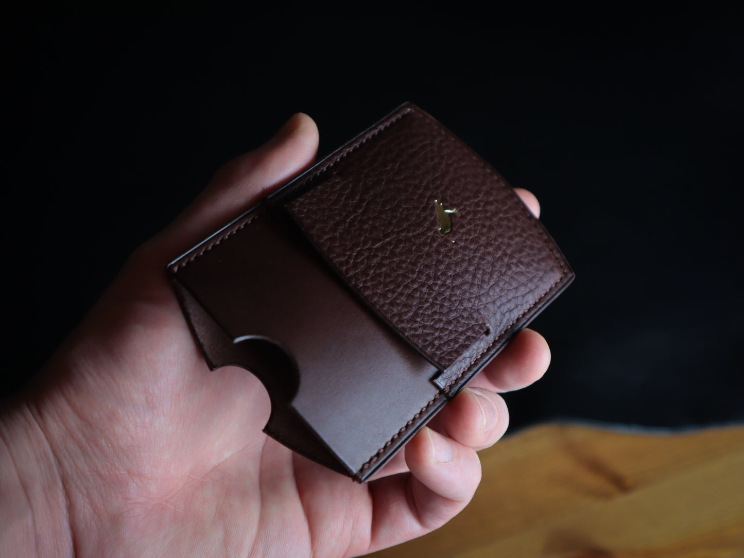 Cardholder, Tobacco Pebbled Veg-Tan