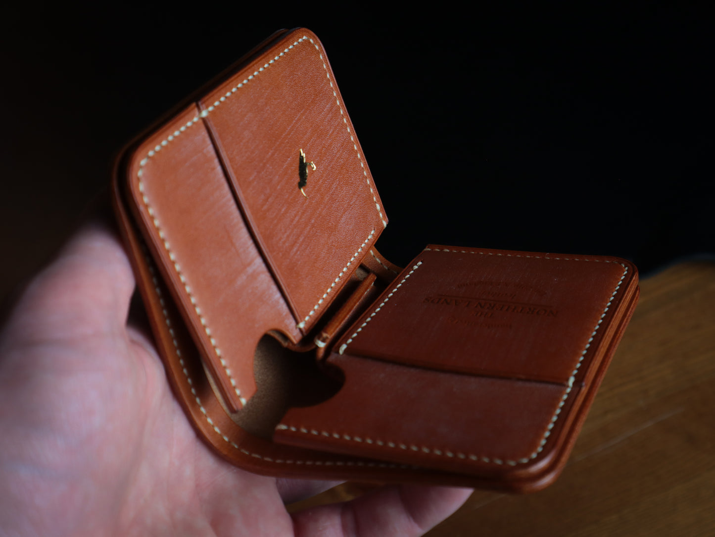 Japanese Bifold - Olmo Waxed Veg Tan