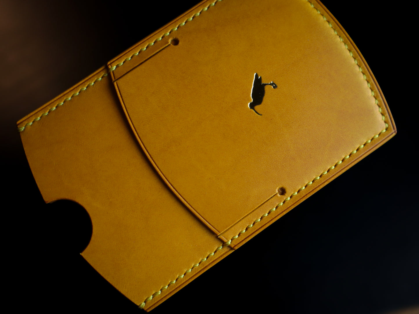 Cardholder, Yellow Veg-Tan
