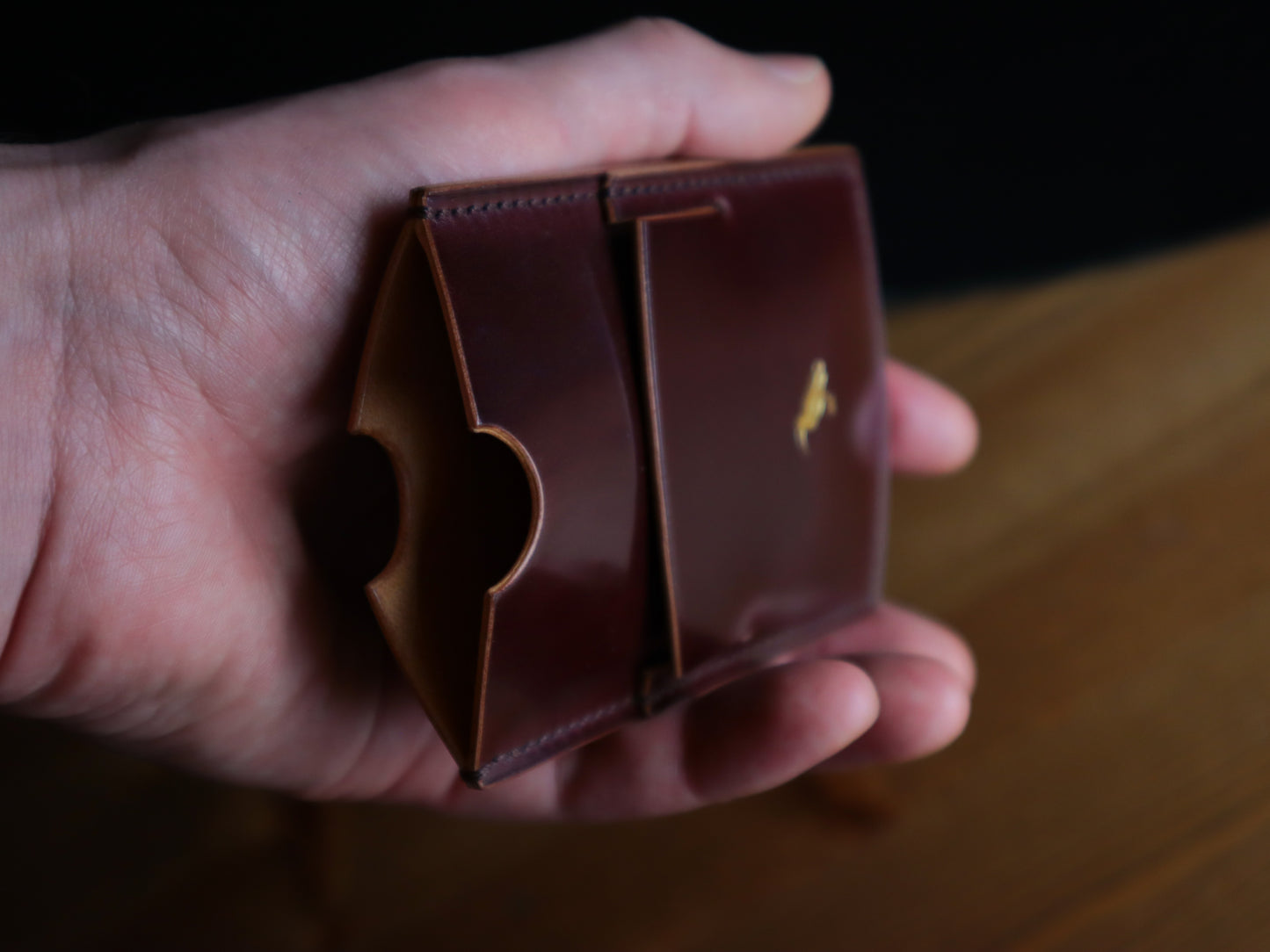 Cardholder, Rocado Shell Cordovan Burgundy