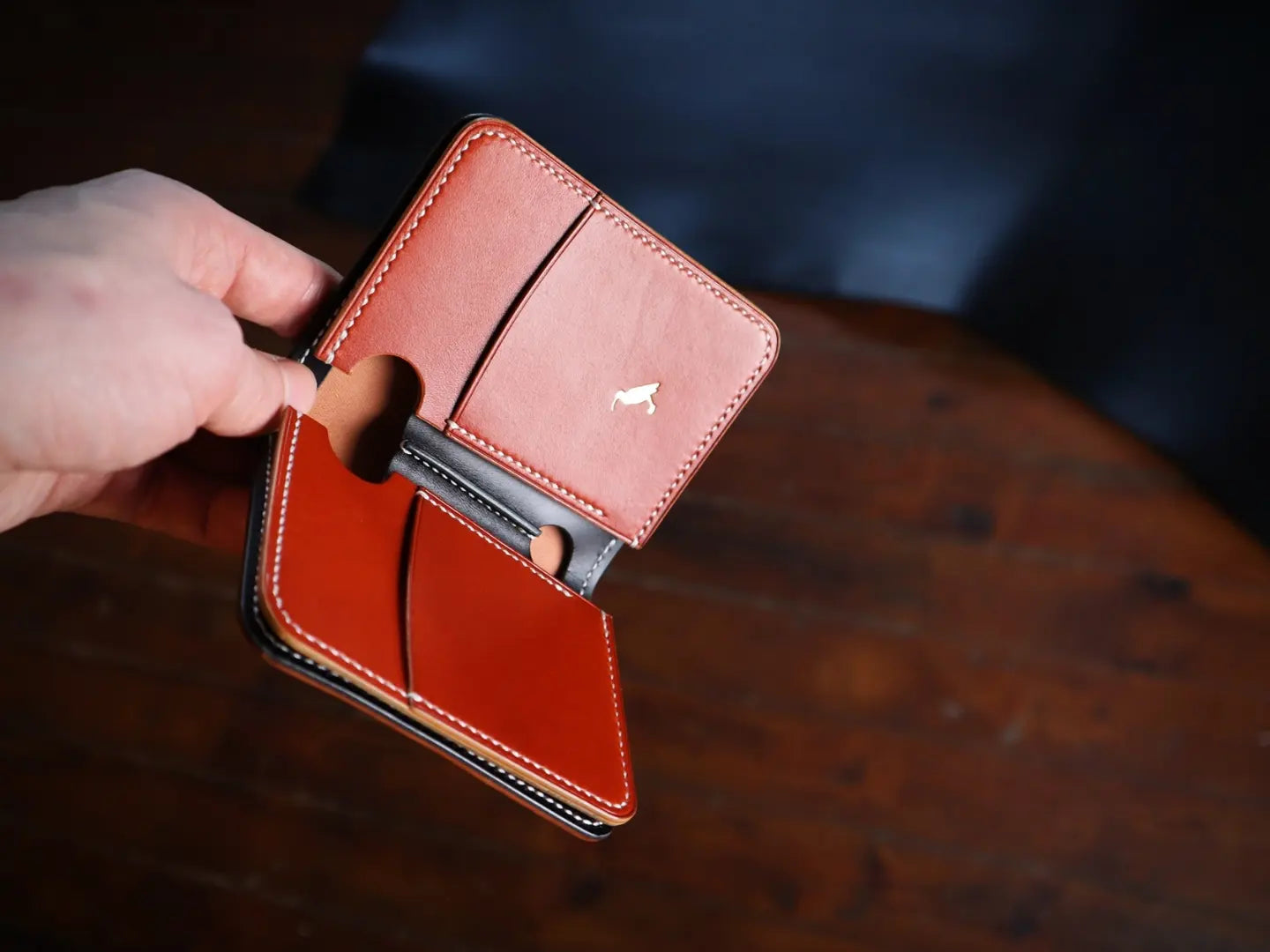 Japanese Bifold - No.8 Horween Shell Cordovan & Chestnut Italian Veg-Tan