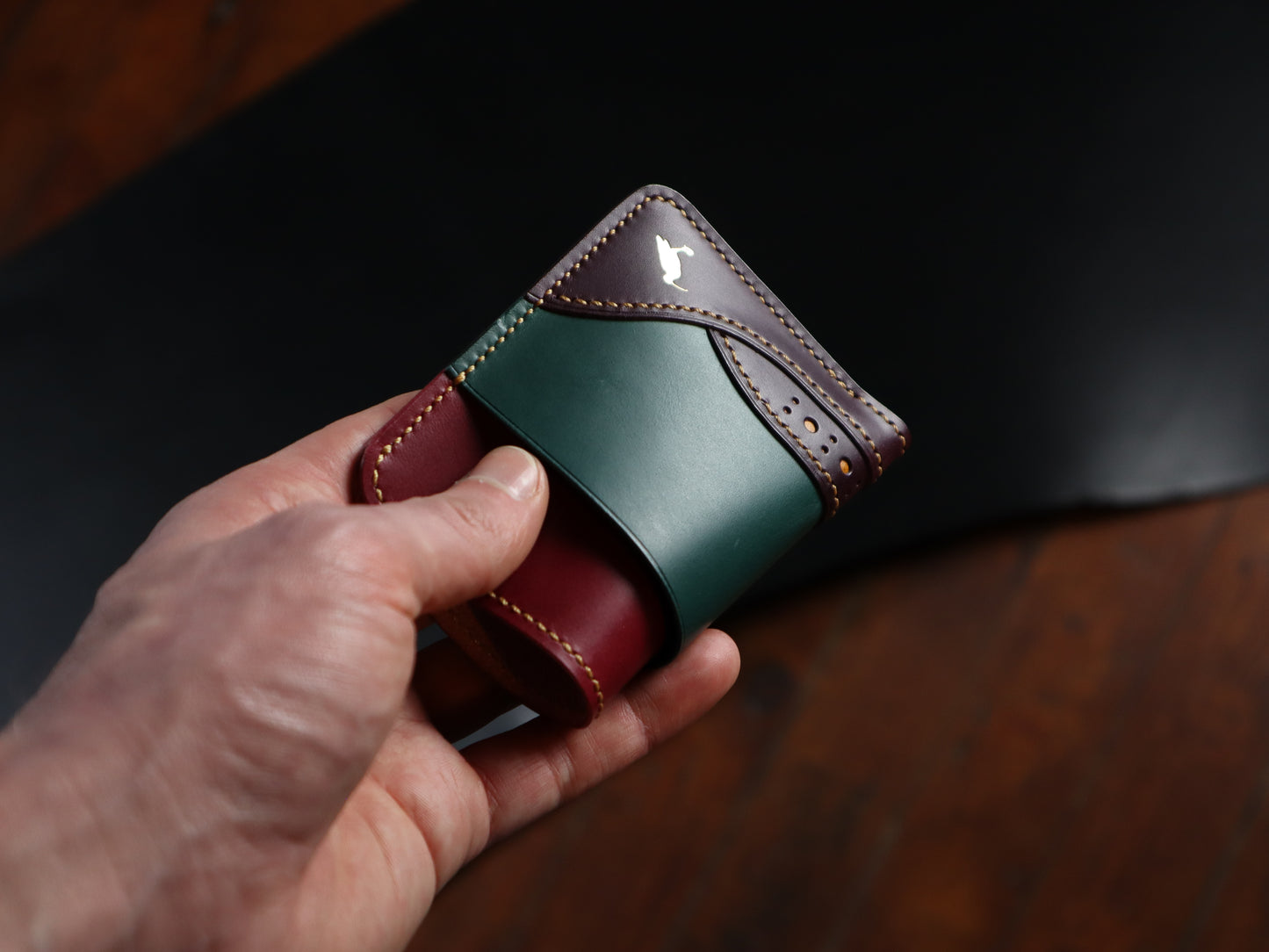 Curlew Cardholder - Turquoise, Magenta & Purple