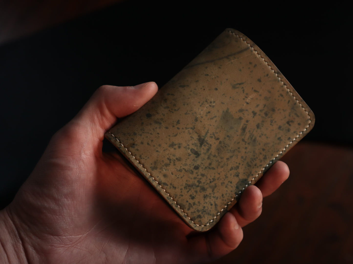 Japanese Bifold - Horween Shell Cordovan & Black Italian Veg-Tan