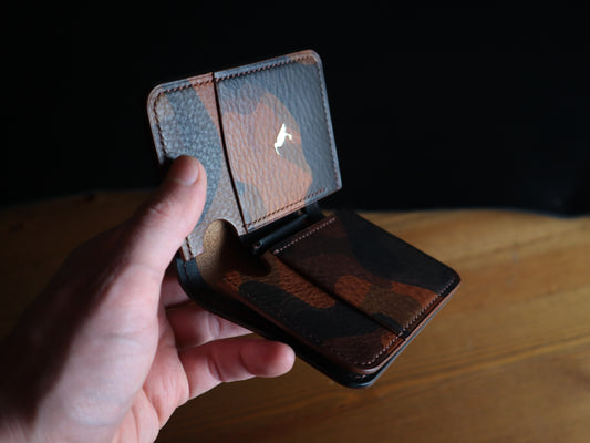 Japanese Bifold - Copper Camoflage Veg-Tan