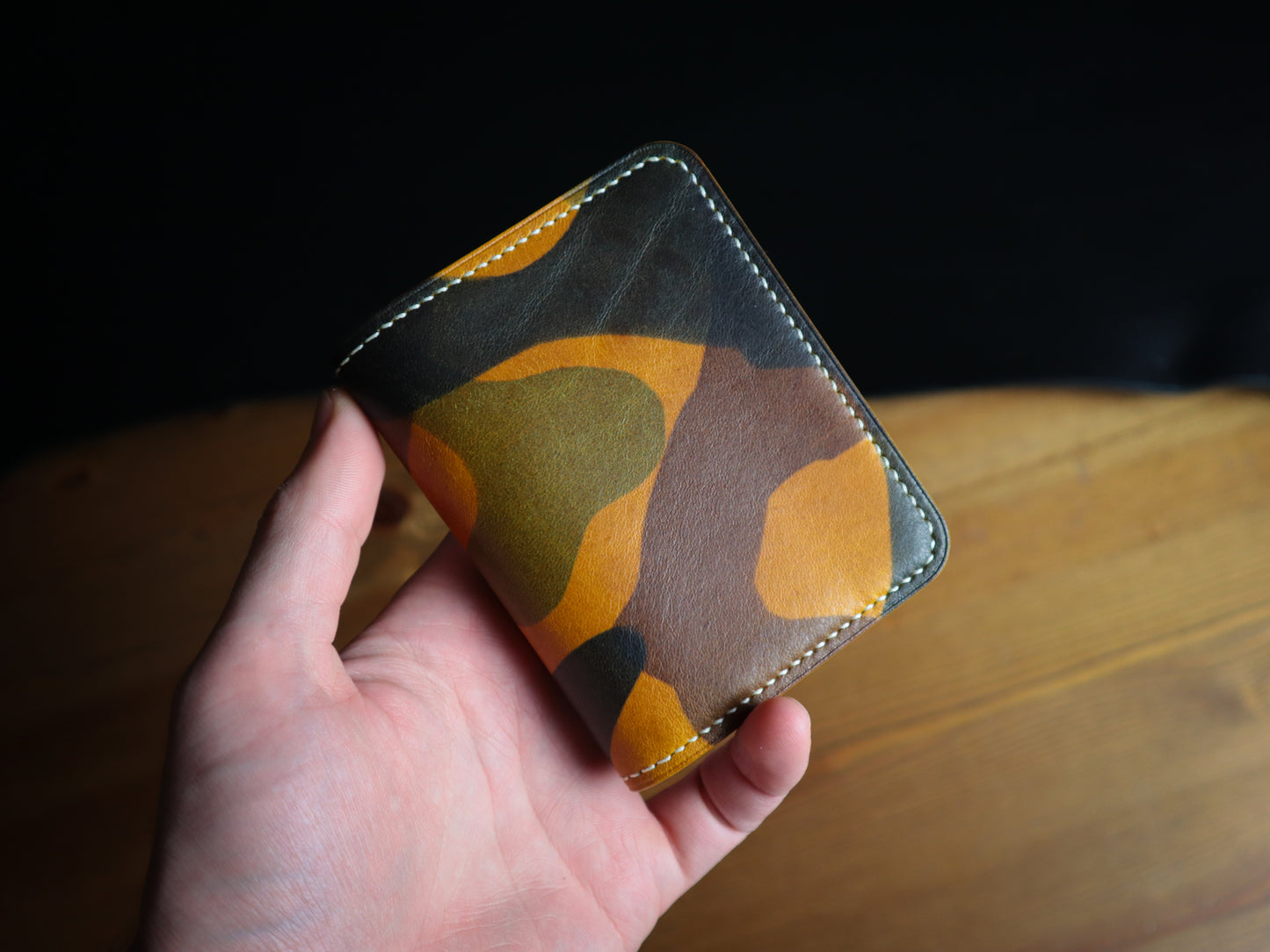 Japanese Bifold - Saffron Camoflage Veg-Tan