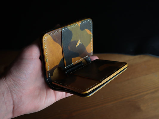 Japanese Bifold - Saffron Camoflage Veg-Tan