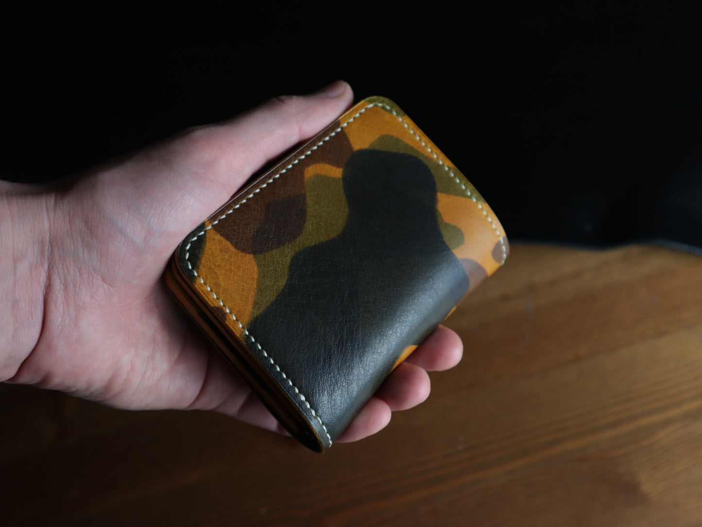 Japanese Bifold - Saffron Camoflage Veg-Tan