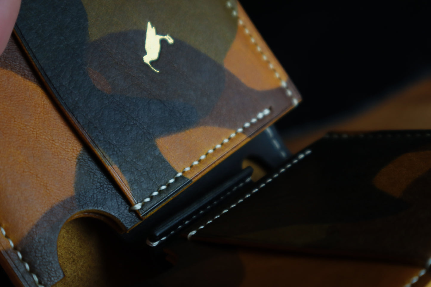Japanese Bifold - Saffron Camoflage Veg-Tan