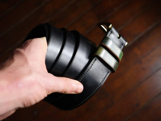 Northern Belt - Marbled Horween Shell, Black