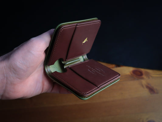 Japanese Bifold - Brown & Olive Veg-Tan