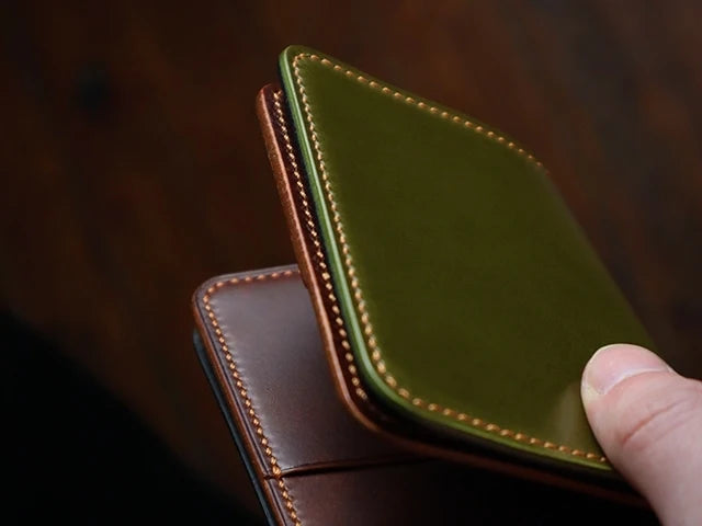 Japanese Bifold - Olive Shell Cordovan & Museum Brown Buttero