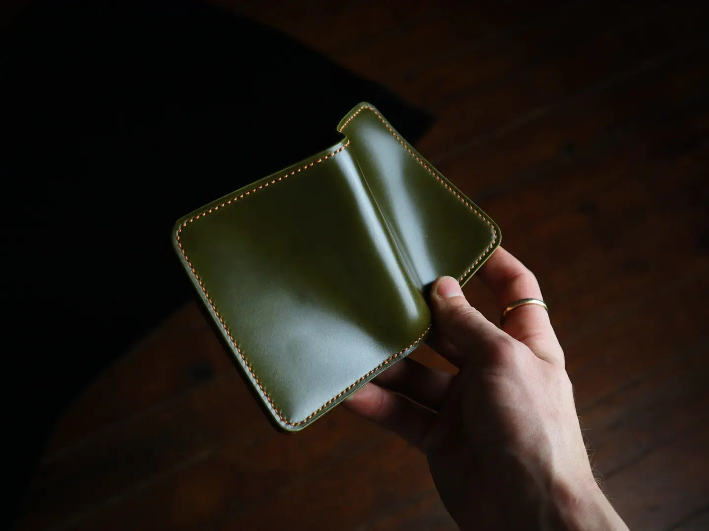 Japanese Bifold - Olive Shell Cordovan & Museum Brown Buttero