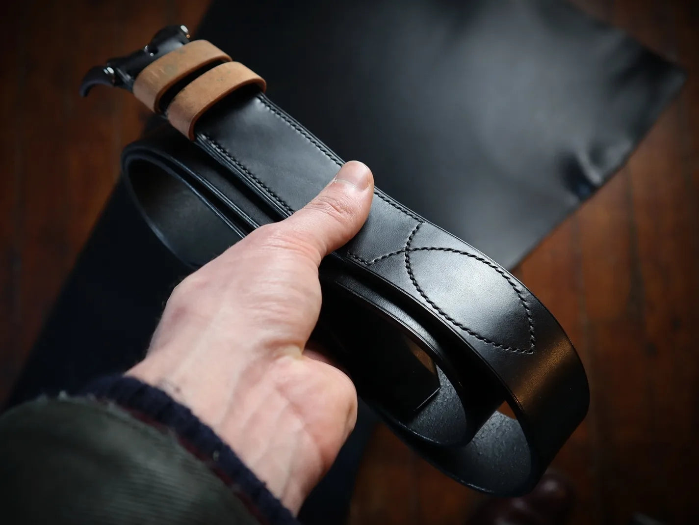 Northern Belt - Reverse Horween Shell, Natural